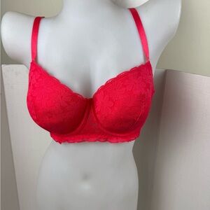 Lace Bra Red Underwire, No Boundaries Vibrant